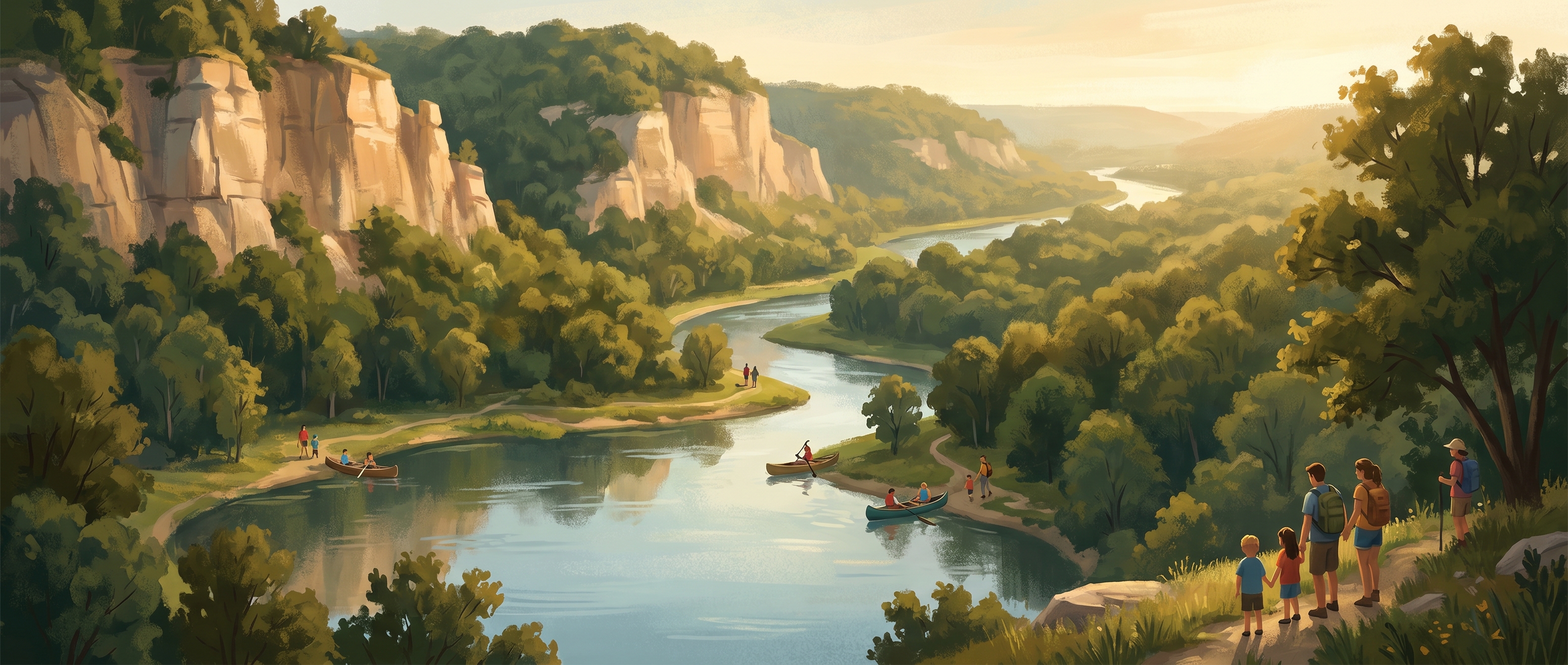 Bluffs over the Cuivre River valley