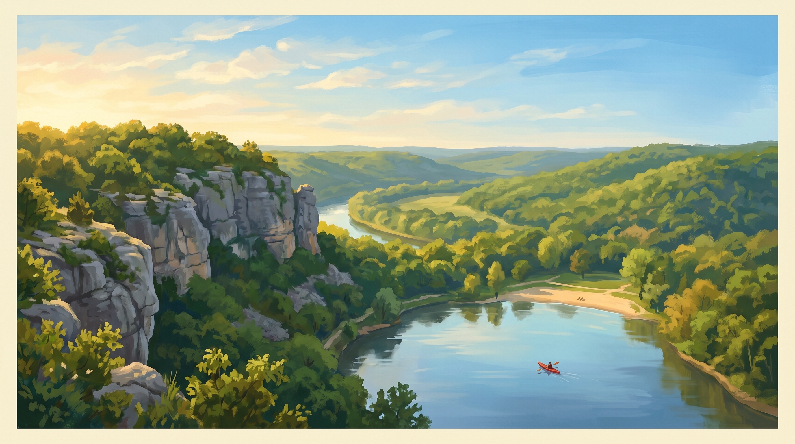 Bluffs above the river valley at Cuivre River State Park